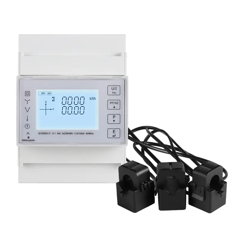 3p 4W உயர் துல்லிய அளவீட்டு DIN ரயில் எனர்ஜி ஸ்மார்ட் மீட்டர்